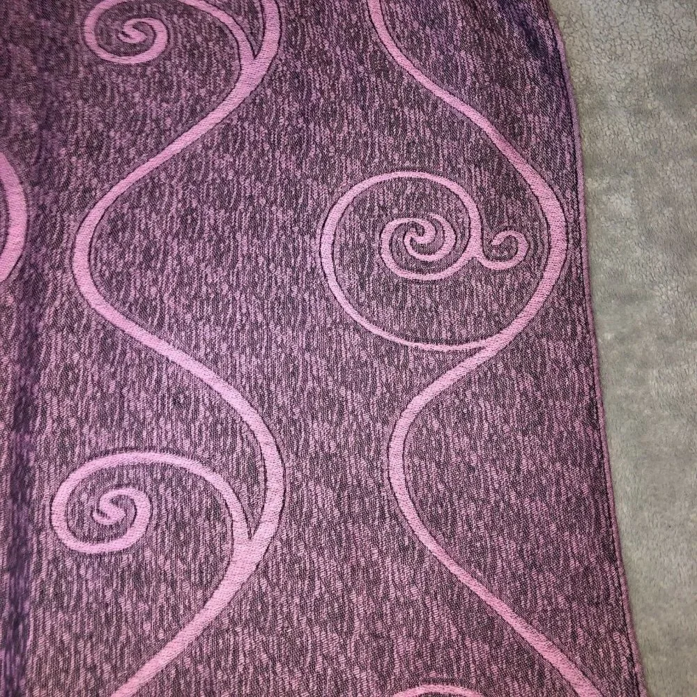 Pink and Black Rayon Paisley Print Fringe Wrap Scarf 27